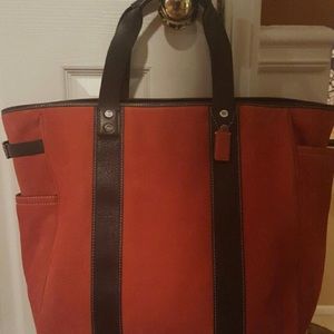 Coach suede drafting tote